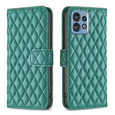 Custodia Portafoglio In Pelle Cover con Supporto B11F per Motorola Moto Edge 40 Pro 5G Verde