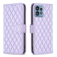 Custodia Portafoglio In Pelle Cover con Supporto B11F per Motorola Moto Edge Plus (2023) 5G Viola