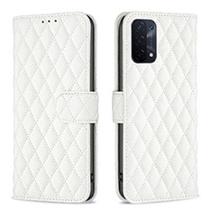 Custodia Portafoglio In Pelle Cover con Supporto B11F per OnePlus Nord N200 5G Bianco