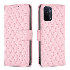 Custodia Portafoglio In Pelle Cover con Supporto B11F per Oppo A54 5G Oro Rosa