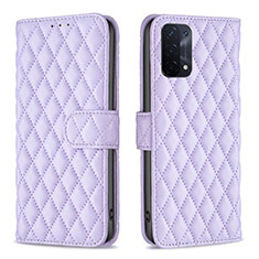 Custodia Portafoglio In Pelle Cover con Supporto B11F per Oppo A74 5G Viola