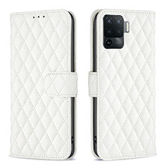 Custodia Portafoglio In Pelle Cover con Supporto B11F per Oppo A94 4G Bianco