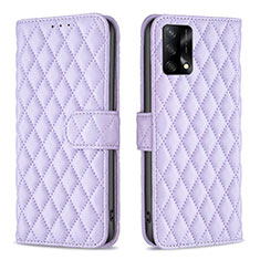 Custodia Portafoglio In Pelle Cover con Supporto B11F per Oppo A95 4G Viola