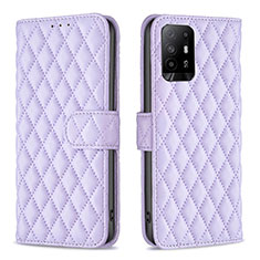 Custodia Portafoglio In Pelle Cover con Supporto B11F per Oppo A95 5G Viola