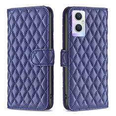 Custodia Portafoglio In Pelle Cover con Supporto B11F per Oppo F21 Pro 5G Blu