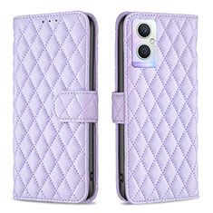 Custodia Portafoglio In Pelle Cover con Supporto B11F per Oppo F21 Pro 5G Viola