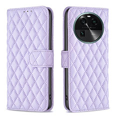 Custodia Portafoglio In Pelle Cover con Supporto B11F per Oppo Find X6 5G Viola