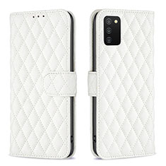 Custodia Portafoglio In Pelle Cover con Supporto B11F per Samsung Galaxy A02s Bianco