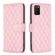 Custodia Portafoglio In Pelle Cover con Supporto B11F per Samsung Galaxy A03s Oro Rosa