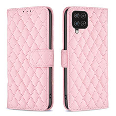 Custodia Portafoglio In Pelle Cover con Supporto B11F per Samsung Galaxy A12 5G Oro Rosa