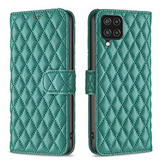 Custodia Portafoglio In Pelle Cover con Supporto B11F per Samsung Galaxy A12 Verde