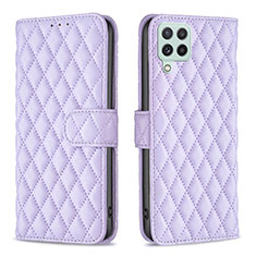 Custodia Portafoglio In Pelle Cover con Supporto B11F per Samsung Galaxy A22 4G Viola