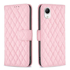 Custodia Portafoglio In Pelle Cover con Supporto B11F per Samsung Galaxy A23 5G SC-56C Oro Rosa