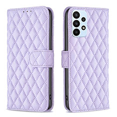 Custodia Portafoglio In Pelle Cover con Supporto B11F per Samsung Galaxy A23 5G Viola