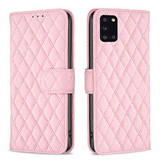 Custodia Portafoglio In Pelle Cover con Supporto B11F per Samsung Galaxy A31 Oro Rosa