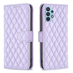 Custodia Portafoglio In Pelle Cover con Supporto B11F per Samsung Galaxy A32 4G Viola