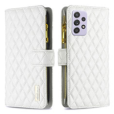 Custodia Portafoglio In Pelle Cover con Supporto B11F per Samsung Galaxy A52s 5G Bianco