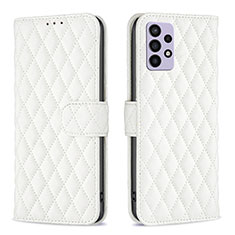 Custodia Portafoglio In Pelle Cover con Supporto B11F per Samsung Galaxy A72 4G Bianco