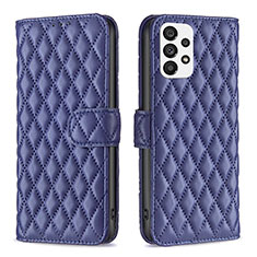 Custodia Portafoglio In Pelle Cover con Supporto B11F per Samsung Galaxy A73 5G Blu