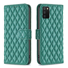 Custodia Portafoglio In Pelle Cover con Supporto B11F per Samsung Galaxy F02S SM-E025F Verde