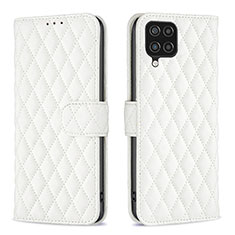 Custodia Portafoglio In Pelle Cover con Supporto B11F per Samsung Galaxy F12 Bianco