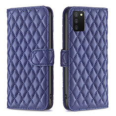 Custodia Portafoglio In Pelle Cover con Supporto B11F per Samsung Galaxy M02s Blu