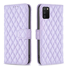 Custodia Portafoglio In Pelle Cover con Supporto B11F per Samsung Galaxy M02s Viola