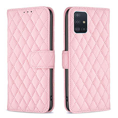 Custodia Portafoglio In Pelle Cover con Supporto B11F per Samsung Galaxy M40S Oro Rosa