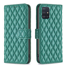 Custodia Portafoglio In Pelle Cover con Supporto B11F per Samsung Galaxy M40S Verde