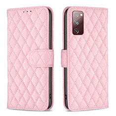 Custodia Portafoglio In Pelle Cover con Supporto B11F per Samsung Galaxy S20 FE 4G Oro Rosa