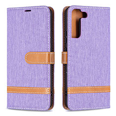 Custodia Portafoglio In Pelle Cover con Supporto B11F per Samsung Galaxy S22 5G Lavanda