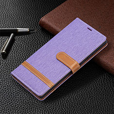 Custodia Portafoglio In Pelle Cover con Supporto B11F per Samsung Galaxy S23 Ultra 5G Lavanda