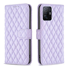 Custodia Portafoglio In Pelle Cover con Supporto B11F per Xiaomi Mi 11T Pro 5G Viola