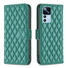 Custodia Portafoglio In Pelle Cover con Supporto B11F per Xiaomi Mi 12T 5G Verde