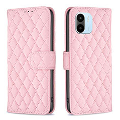 Custodia Portafoglio In Pelle Cover con Supporto B11F per Xiaomi Poco C50 Oro Rosa