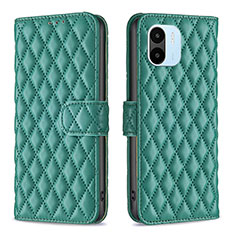 Custodia Portafoglio In Pelle Cover con Supporto B11F per Xiaomi Poco C50 Verde