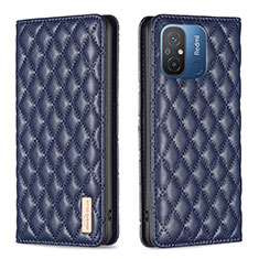 Custodia Portafoglio In Pelle Cover con Supporto B11F per Xiaomi Poco C55 Blu