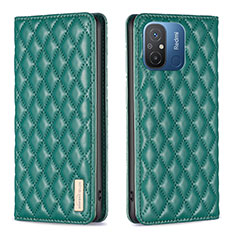 Custodia Portafoglio In Pelle Cover con Supporto B11F per Xiaomi Poco C55 Verde