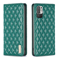 Custodia Portafoglio In Pelle Cover con Supporto B11F per Xiaomi POCO M3 Pro 5G Verde