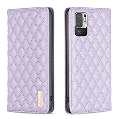 Custodia Portafoglio In Pelle Cover con Supporto B11F per Xiaomi POCO M3 Pro 5G Viola