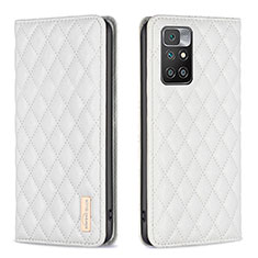 Custodia Portafoglio In Pelle Cover con Supporto B11F per Xiaomi Redmi 10 (2022) Bianco