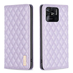 Custodia Portafoglio In Pelle Cover con Supporto B11F per Xiaomi Redmi 10 India Viola