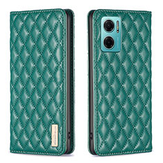 Custodia Portafoglio In Pelle Cover con Supporto B11F per Xiaomi Redmi 11 Prime 5G Verde