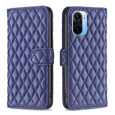 Custodia Portafoglio In Pelle Cover con Supporto B11F per Xiaomi Redmi K40 5G Blu