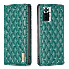 Custodia Portafoglio In Pelle Cover con Supporto B11F per Xiaomi Redmi Note 10 Pro 4G Verde