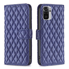 Custodia Portafoglio In Pelle Cover con Supporto B11F per Xiaomi Redmi Note 10S 4G Blu