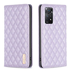 Custodia Portafoglio In Pelle Cover con Supporto B11F per Xiaomi Redmi Note 11 Pro 5G Viola