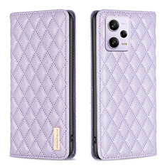 Custodia Portafoglio In Pelle Cover con Supporto B11F per Xiaomi Redmi Note 12 Explorer Viola