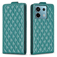 Custodia Portafoglio In Pelle Cover con Supporto B11F per Xiaomi Redmi Note 13 Pro 5G Verde