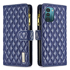 Custodia Portafoglio In Pelle Cover con Supporto B12F per Nokia G11 Blu